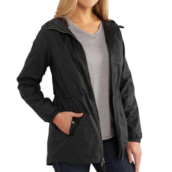 Carhartt Black NWT Women's Rockford Rain Jacket - Picture 2 of 2